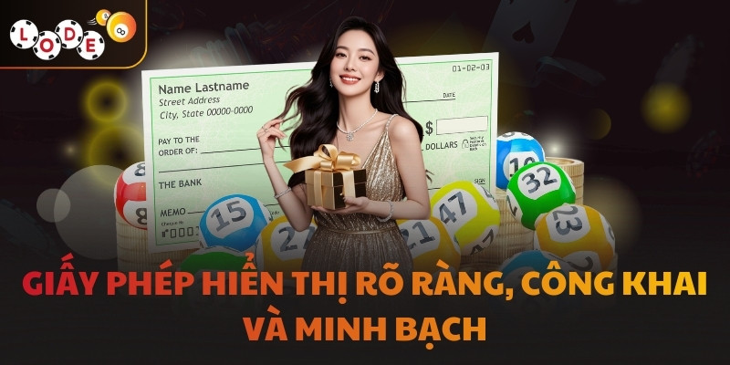Giấy phép hiển thị rõ ràng, công khai và minh bạch
